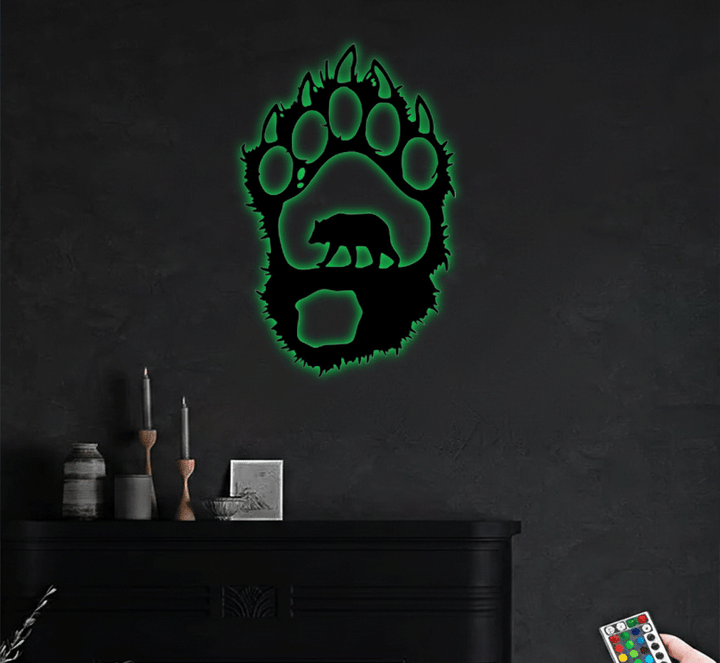 Bear Paw Metal Wall Art, view 7 by MetalPlex