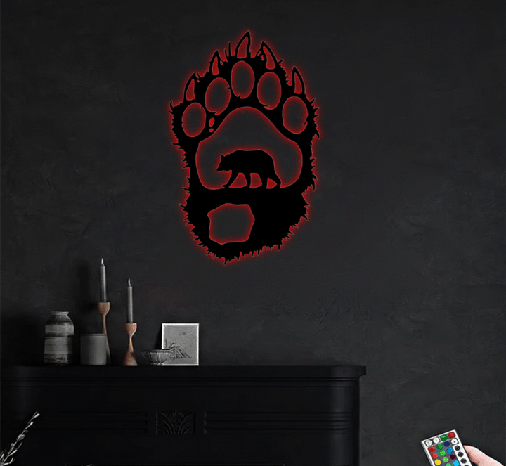 Bear Paw Metal Wall Art, view 8 by MetalPlex