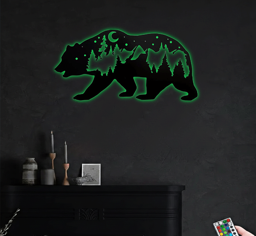 Bear Metal Wall Art, view 14 by MetalPlex