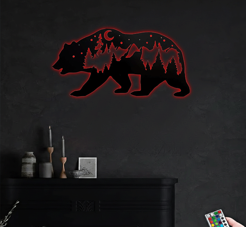 Bear Metal Wall Art, view 16 by MetalPlex