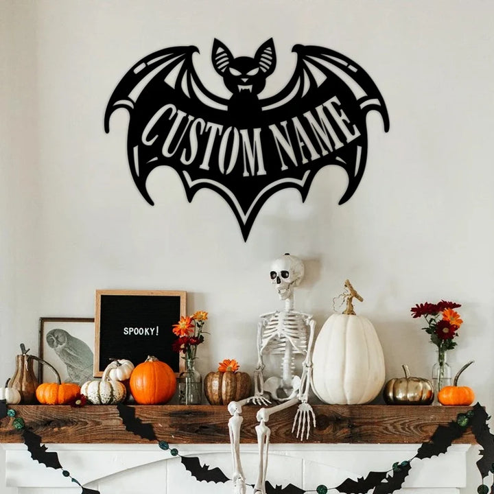 Custom Halloween Bat Metal Wall Art, view 6 by MetalPlex