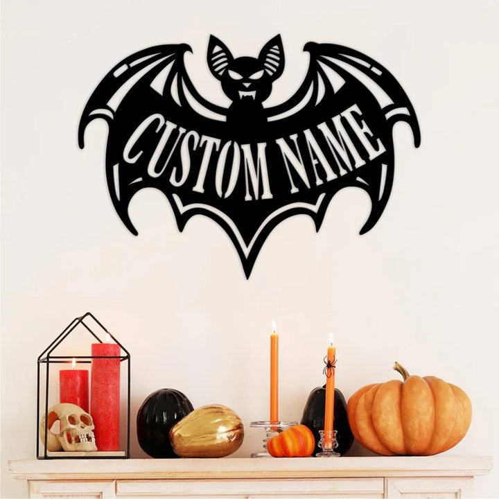 Custom Halloween Bat Metal Wall Art, view 7 by MetalPlex