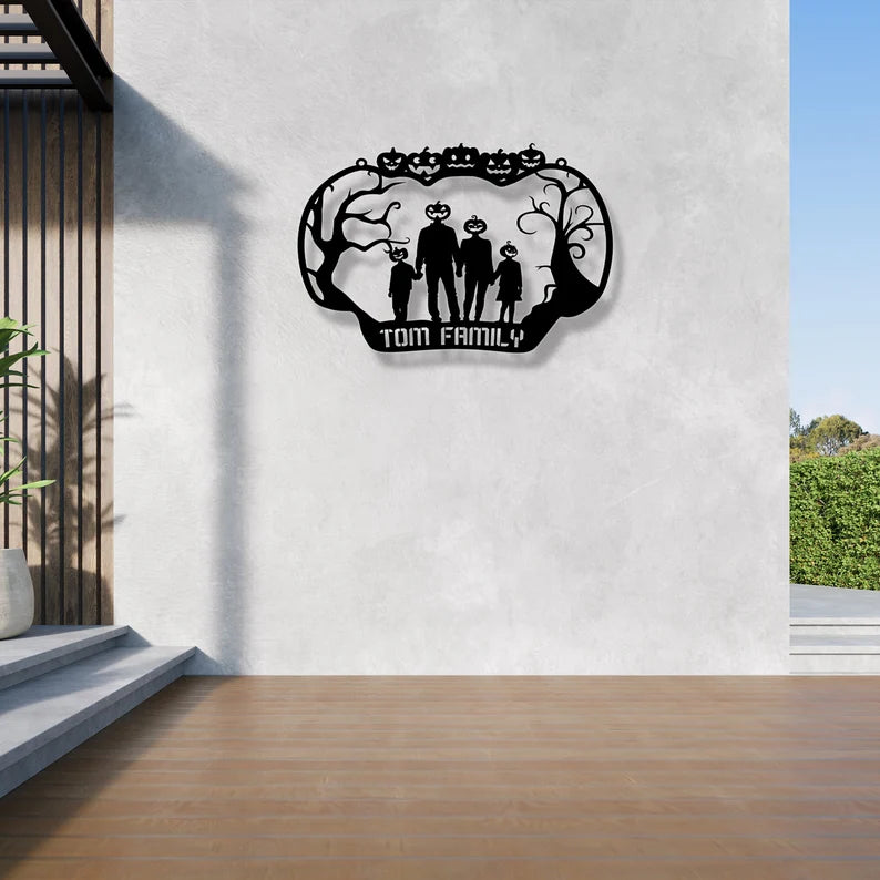 Personalized Halloween Metal Entrance Metal Wall Art, view 4 by MetalPlex