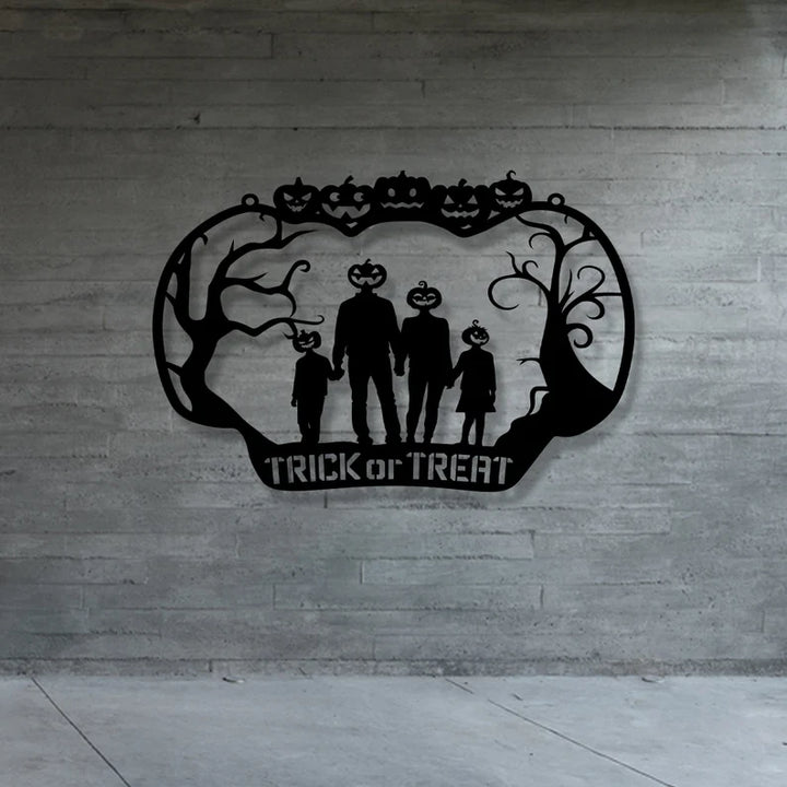 Personalized Halloween Metal Entrance Metal Wall Art, view 2 by MetalPlex