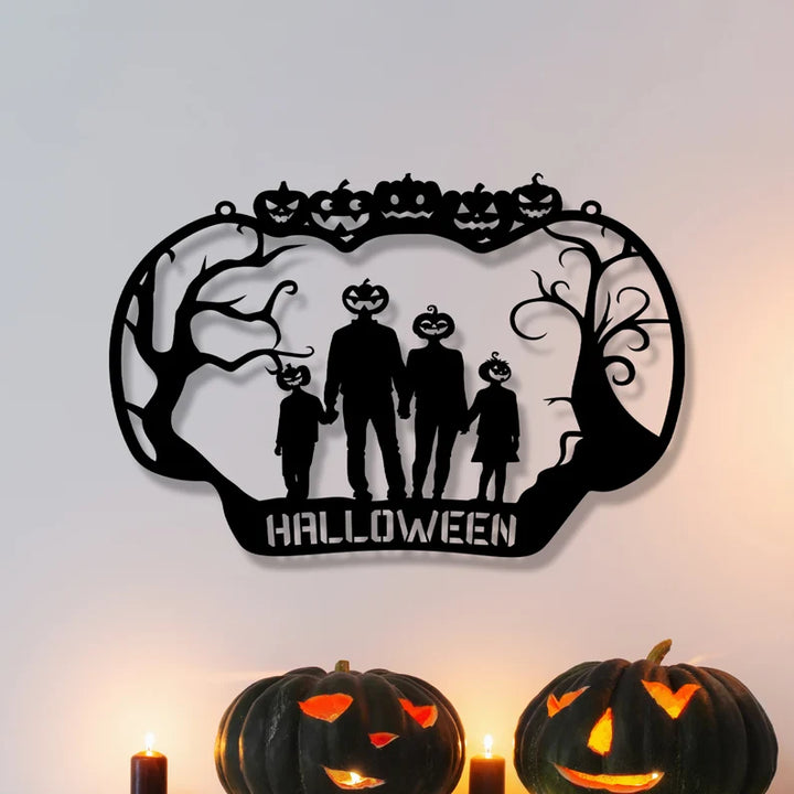 Personalized Halloween Metal Entrance Metal Wall Art, view 6 by MetalPlex