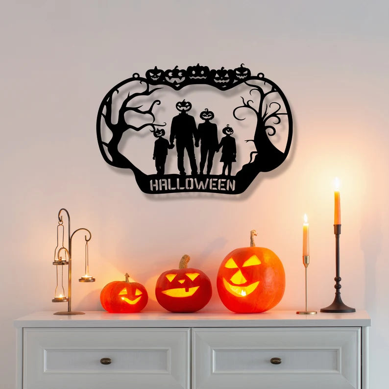 Personalized Halloween Metal Entrance Metal Wall Art, view 8 by MetalPlex