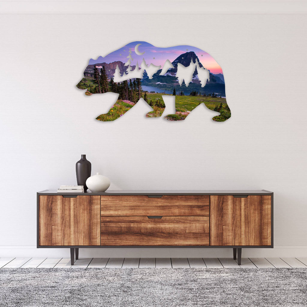 Limited Edition Glacier National Park Bear - Metal Wall Art - MetalPlex