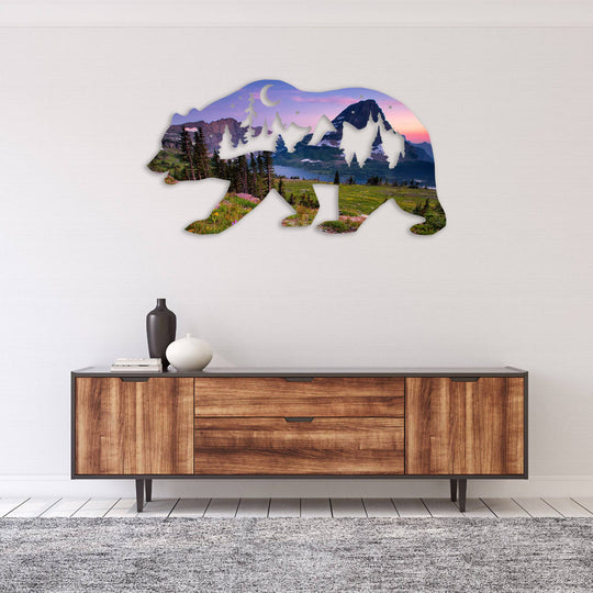 Limited Edition Glacier National Park Bear - Metal Wall Art