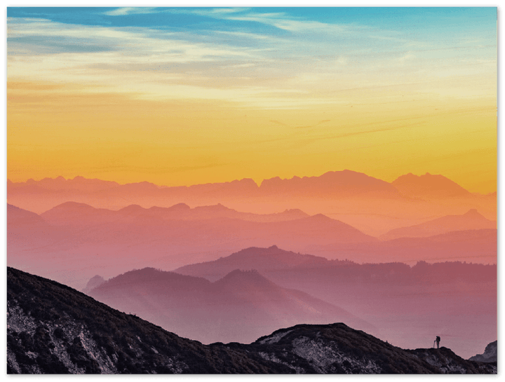 Colorful Mountains - Print - MetalPlex
