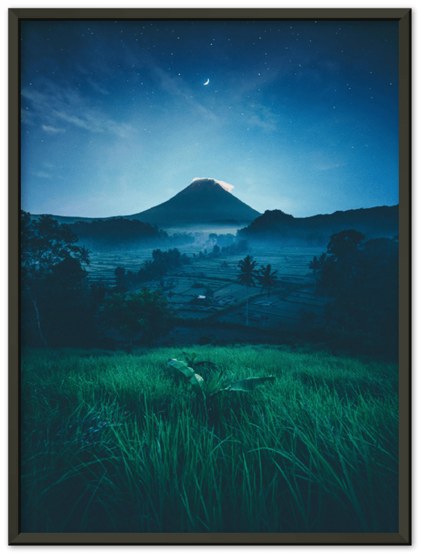 Grass Field Night - Print - MetalPlex
