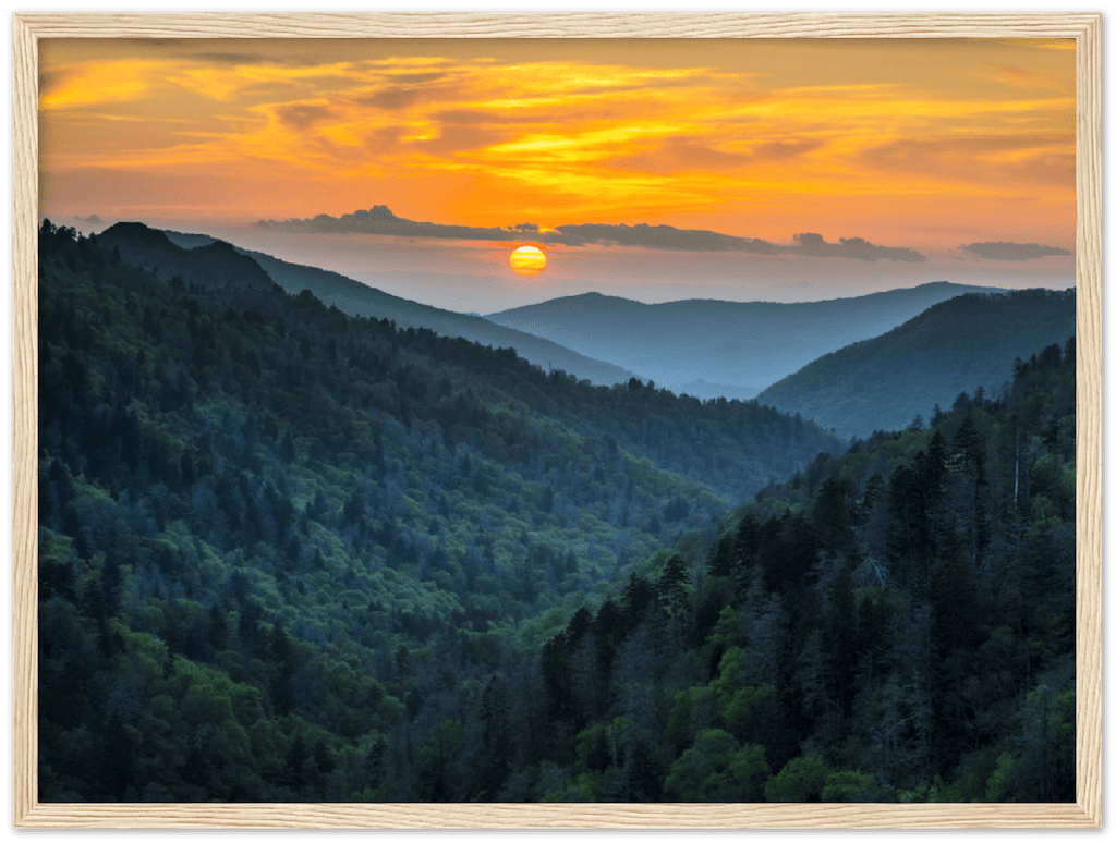 Smoky Mountains Sunset - Print - MetalPlex