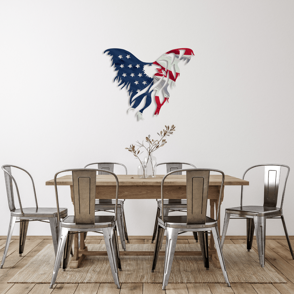 Limited Edition American Flag Eagle - Metal Wall Art - MetalPlex