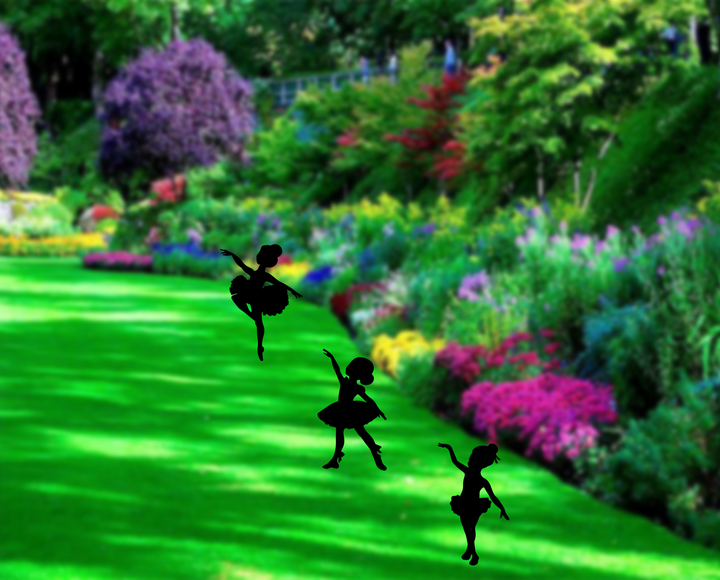 Dancing Girls Garden Stakes Metal Art Metalplex