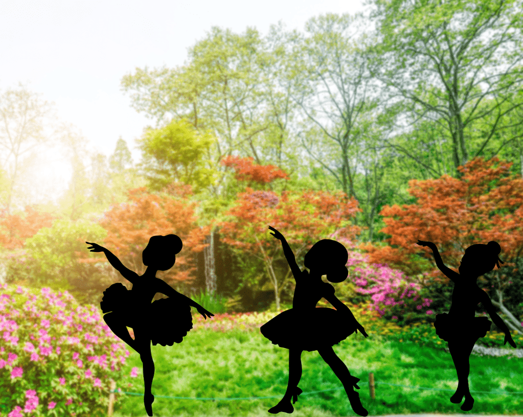 Dancing Girls Garden Stakes Metal Art Metalplex