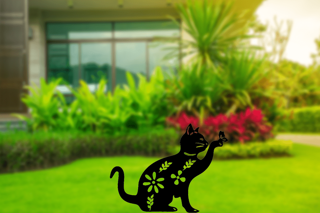 Cat Garden Stake - Metal Art - MetalPlex