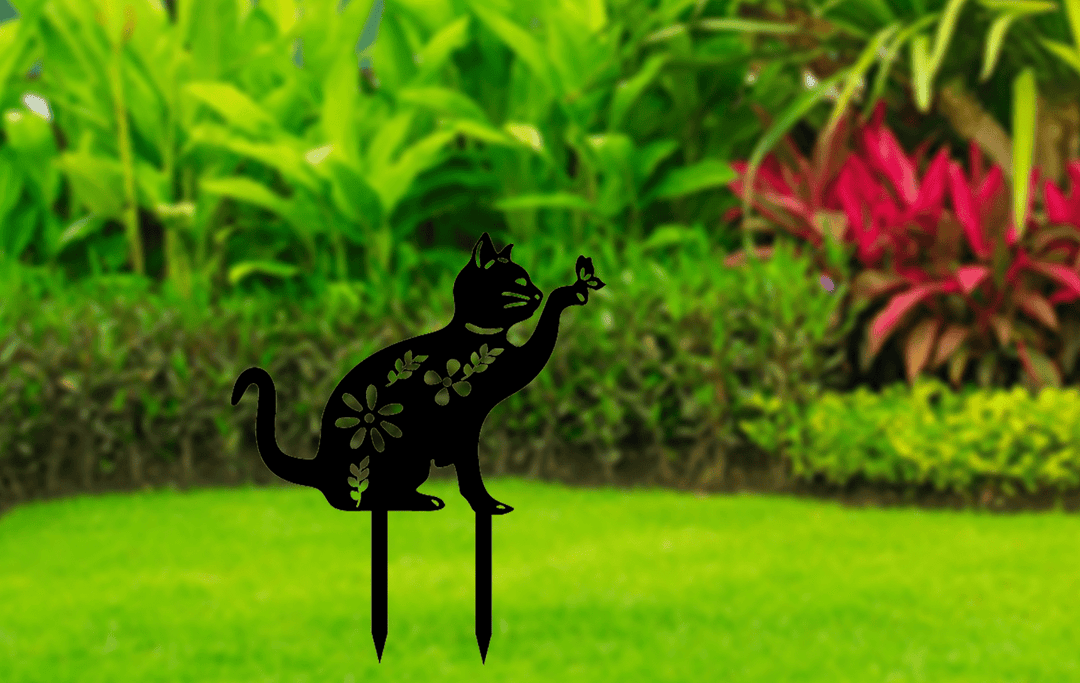 Cat Garden Stake - Metal Art - MetalPlex