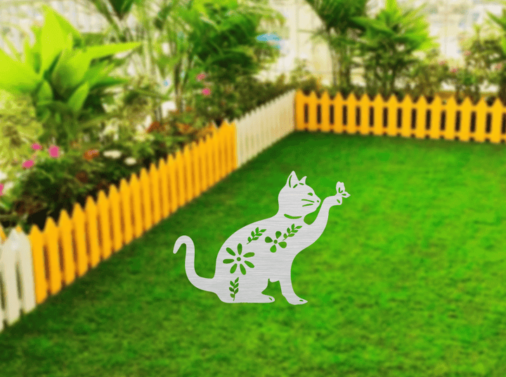 Cat Garden Stake - Metal Art - MetalPlex