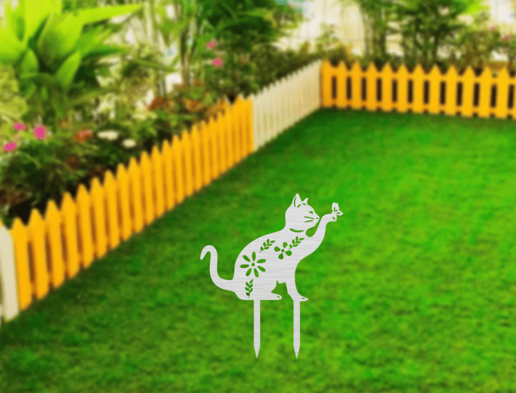 Cat Garden Stake - Metal Art - MetalPlex