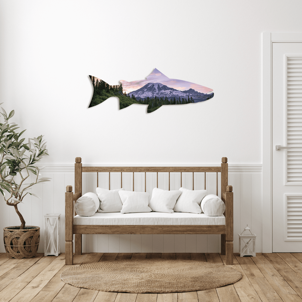 Mount Rainier Trout - Metal Wall Art - MetalPlex