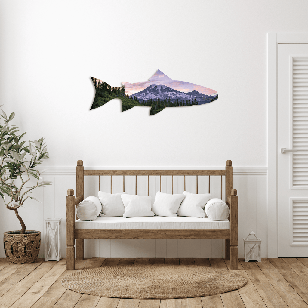 Mount Rainier Trout - Metal Wall Art - MetalPlex