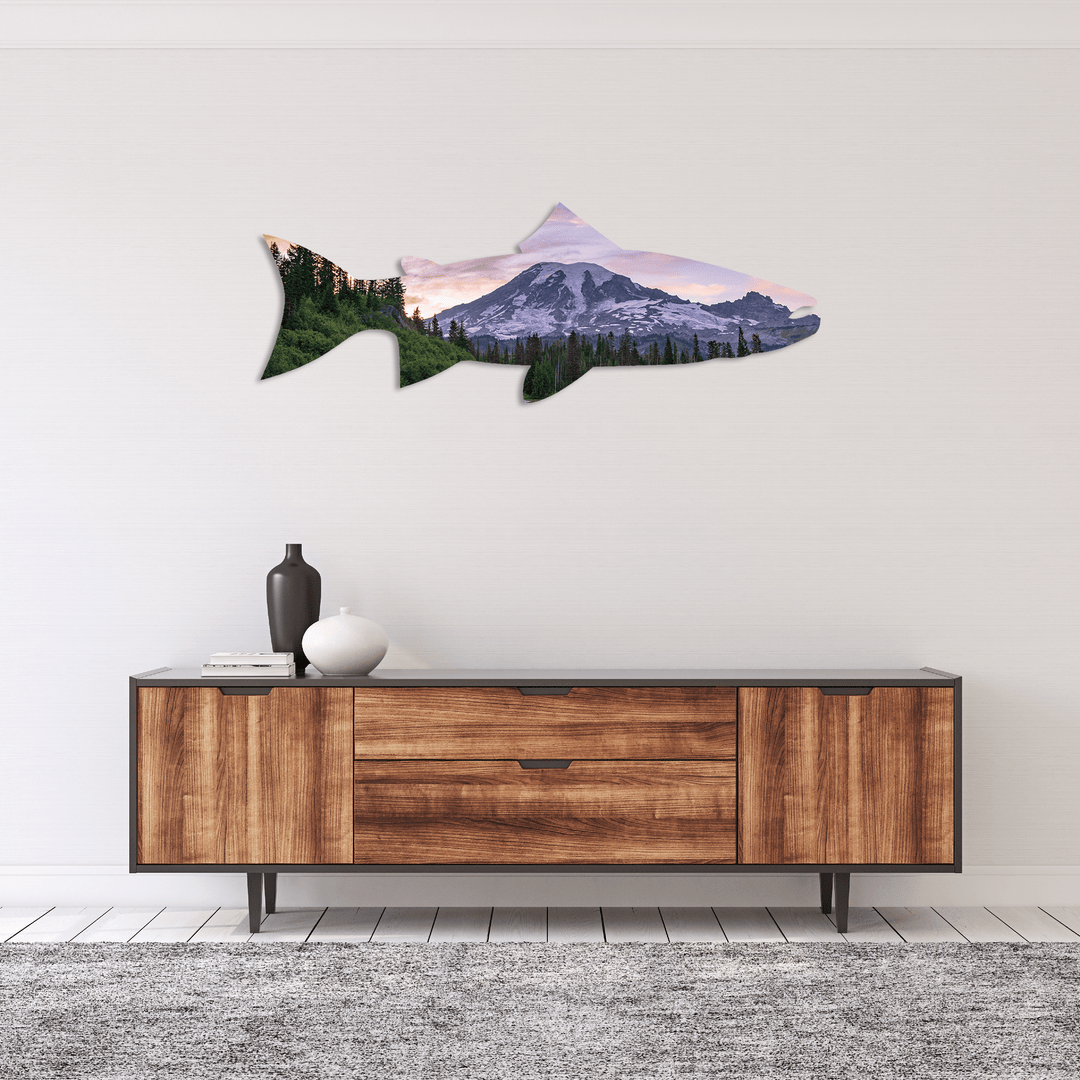 Mount Rainier Trout - Metal Wall Art - MetalPlex