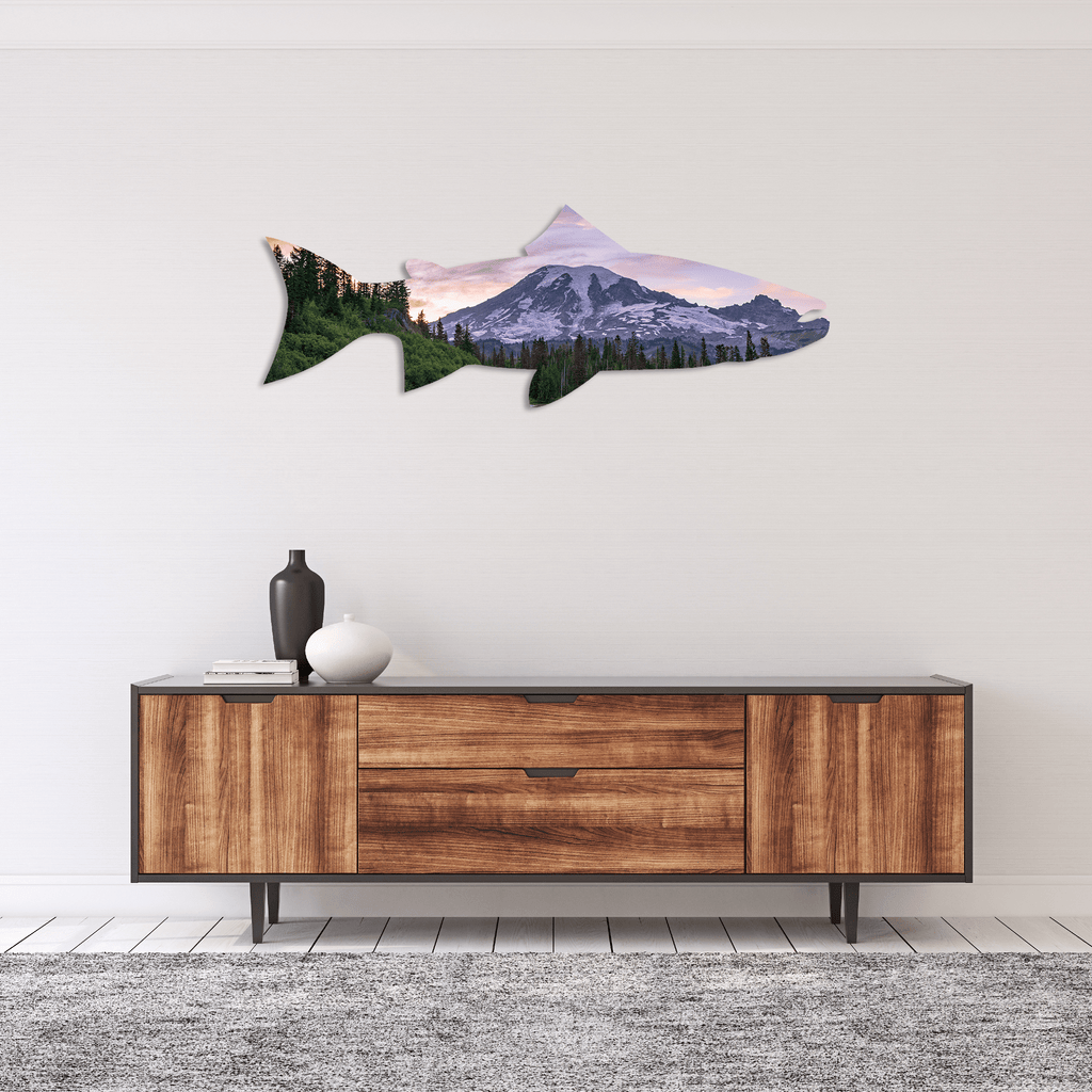 Mount Rainier Trout - Metal Wall Art - MetalPlex