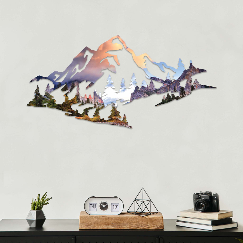 Yosemite Basin Mountain Range View - Metal Wall Art - MetalPlex