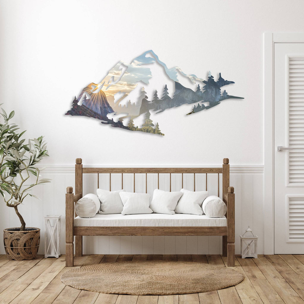 Yosemite Mountain Range View - Metal Wall Art - MetalPlex