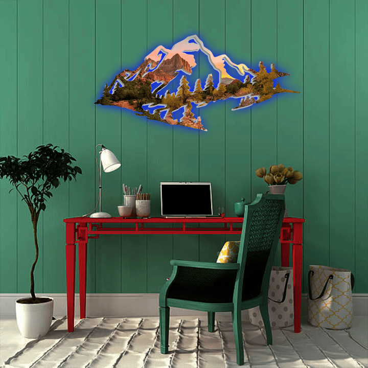 Zion Mountain Range View - Metal Wall Art - MetalPlex
