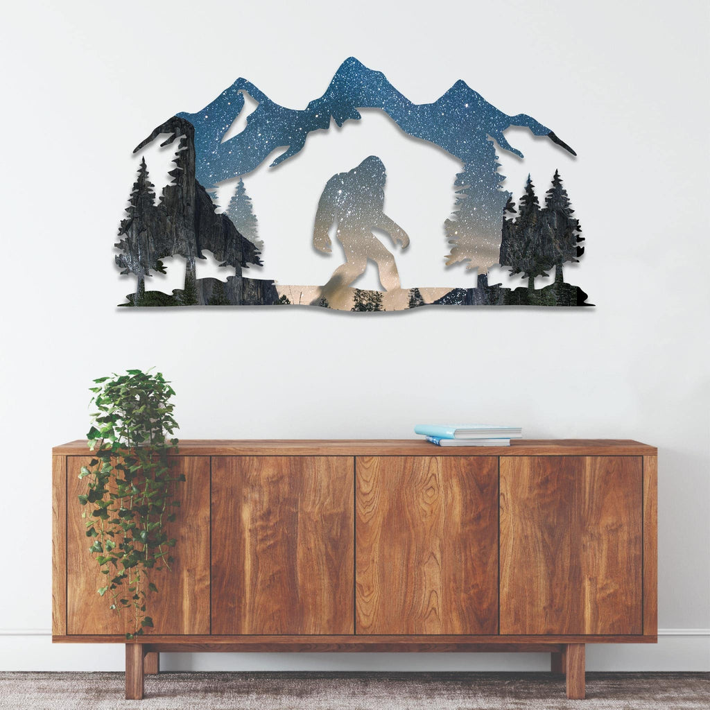 Yosemite Night Bigfoot - Metal Wall Art - MetalPlex