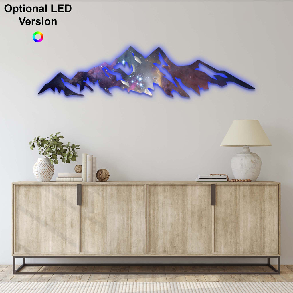 Galactic Mountains - Metal Wall Art - MetalPlex