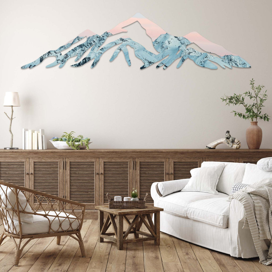 Snow-Capped Rocky Mountains - Metal Wall Art - MetalPlex