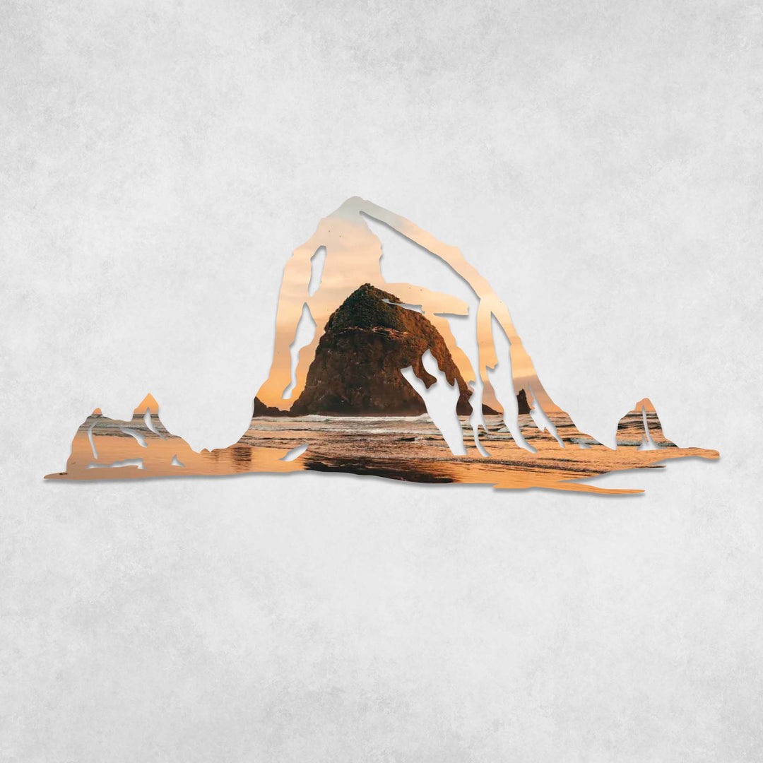 Oregon Coast Haystack Rock - Metal Wall Art - MetalPlex
