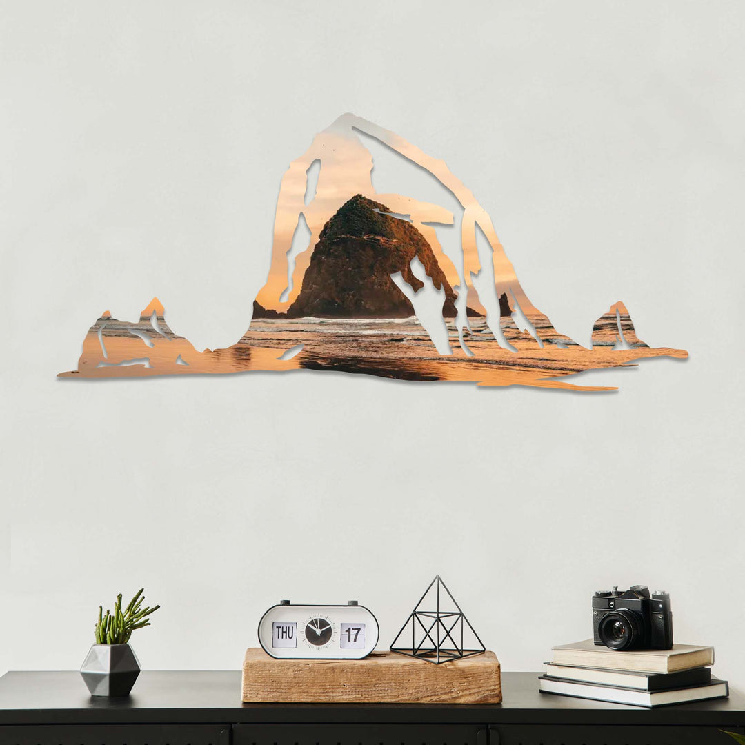 Oregon Coast Haystack Rock - Metal Wall Art - MetalPlex