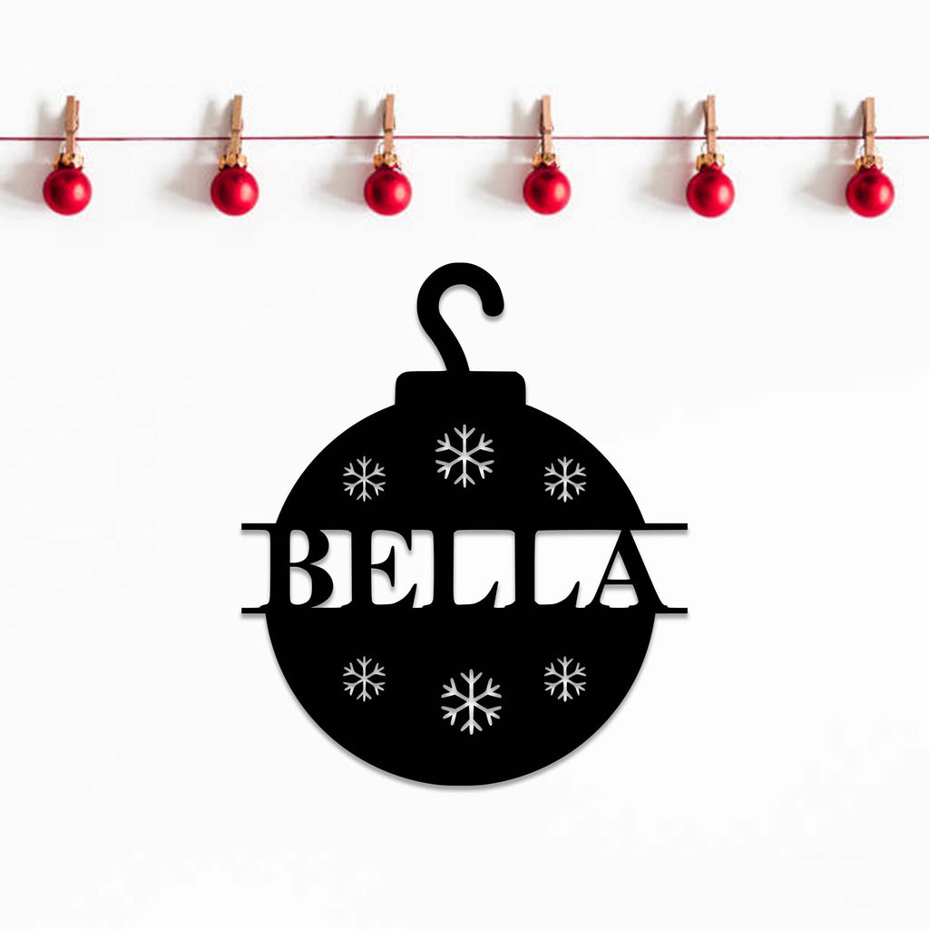 Christmas Ornament Monogram - Metal Wall Art - MetalPlex