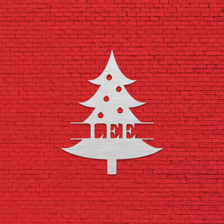 Christmas Tree Monogram - Metal Wall Art - MetalPlex