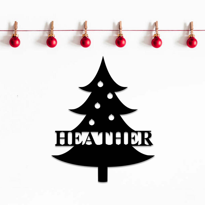 Christmas Tree Monogram - Metal Wall Art - MetalPlex