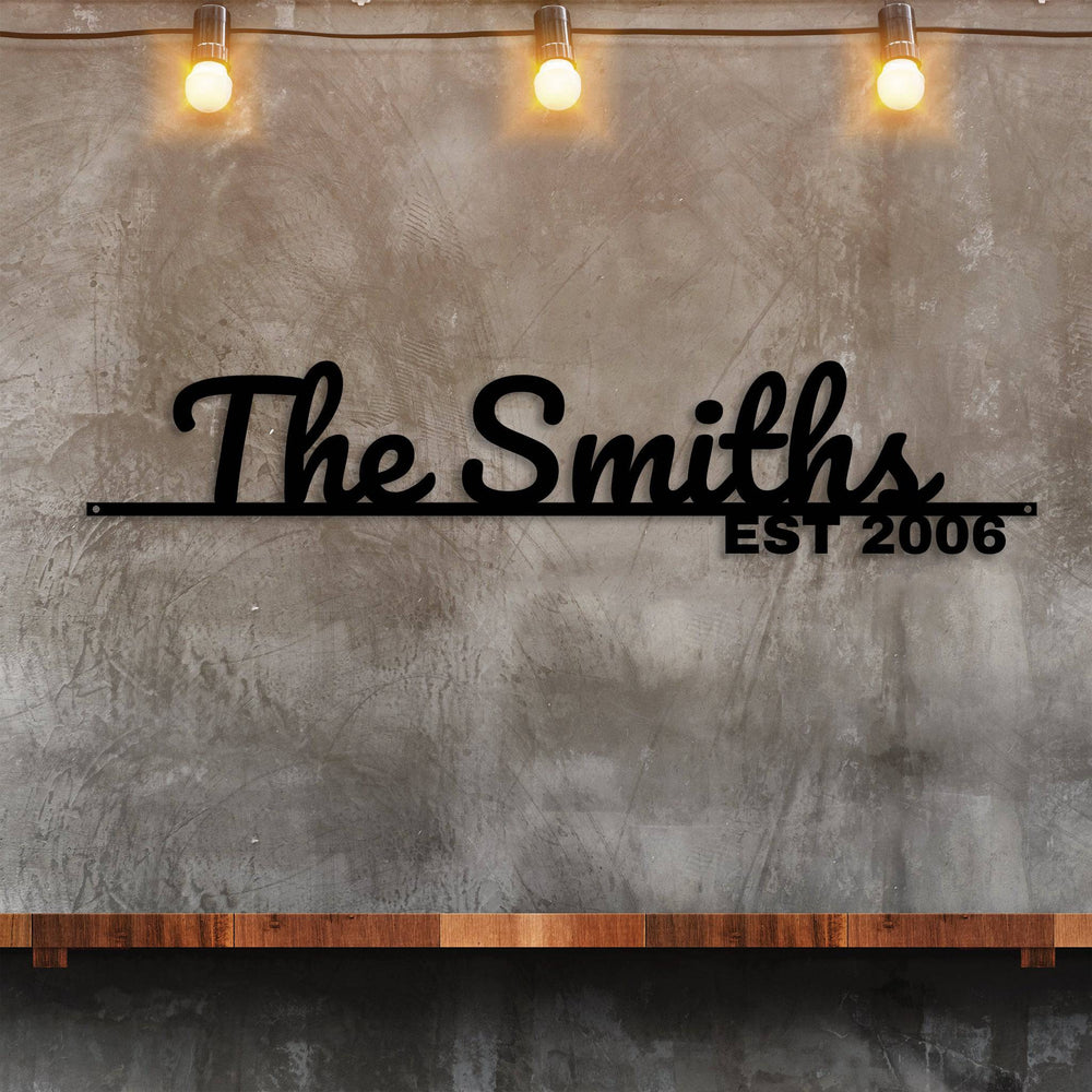 Family Name Sign - Metal Wall Art - MetalPlex
