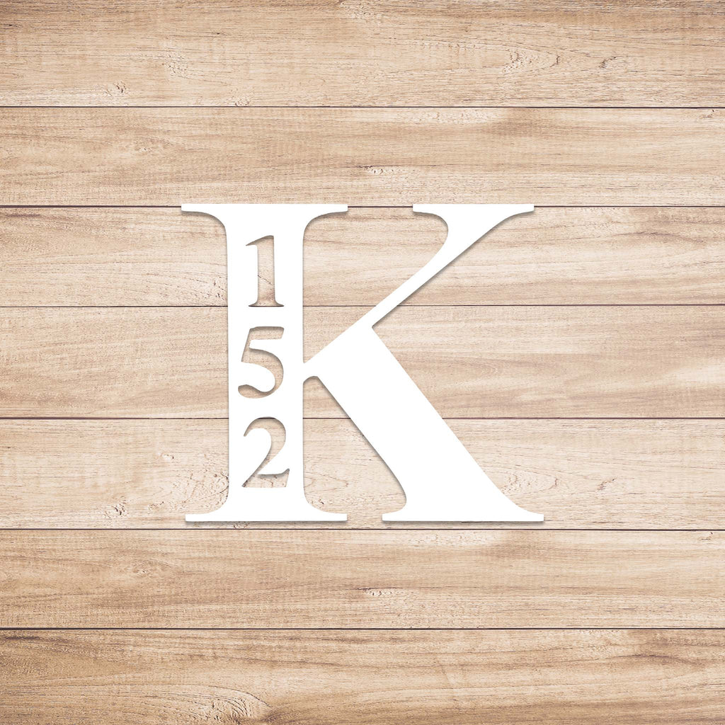 Monogram Address Sign - Metal Wall Art - MetalPlex