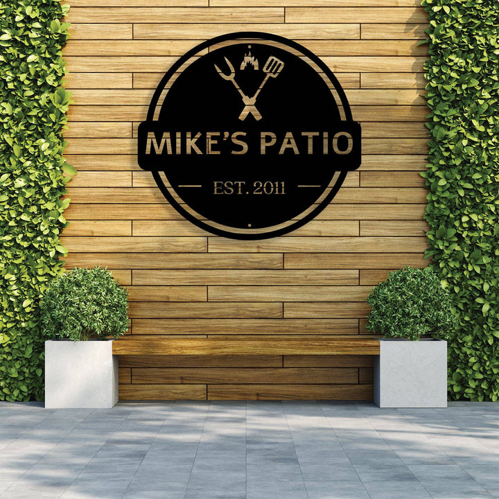Personalized Backyard BBQ Sign - Metal Wall Art - MetalPlex