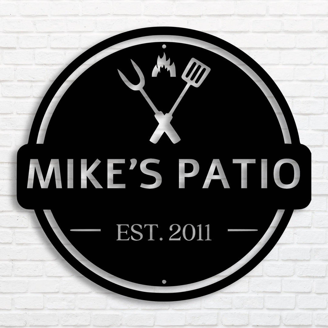 Personalized Backyard BBQ Sign - Metal Wall Art - MetalPlex