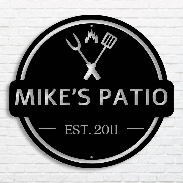 Personalized Backyard BBQ Sign - Metal Wall Art - MetalPlex