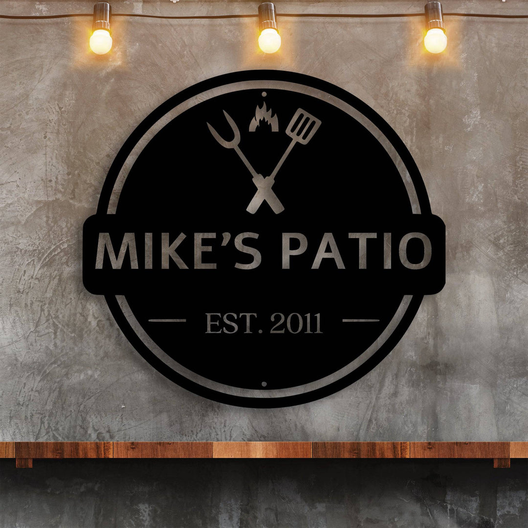 Personalized Backyard BBQ Sign - Metal Wall Art - MetalPlex