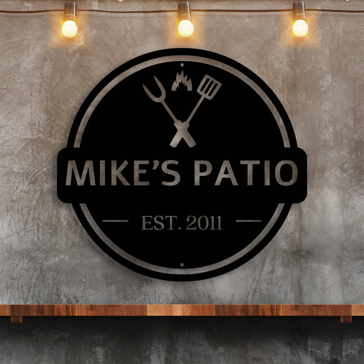 Personalized Backyard BBQ Sign - Metal Wall Art - MetalPlex