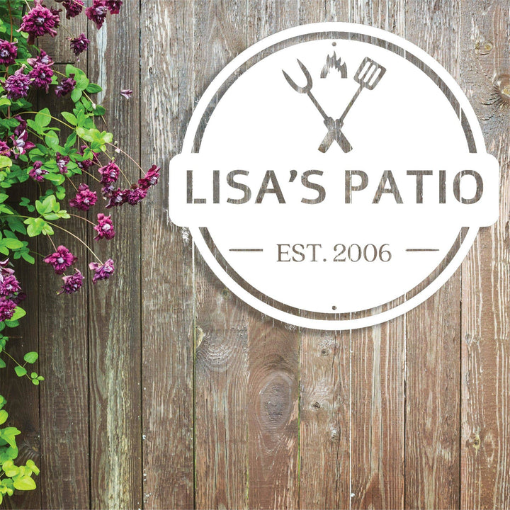 Personalized Backyard BBQ Sign - Metal Wall Art - MetalPlex