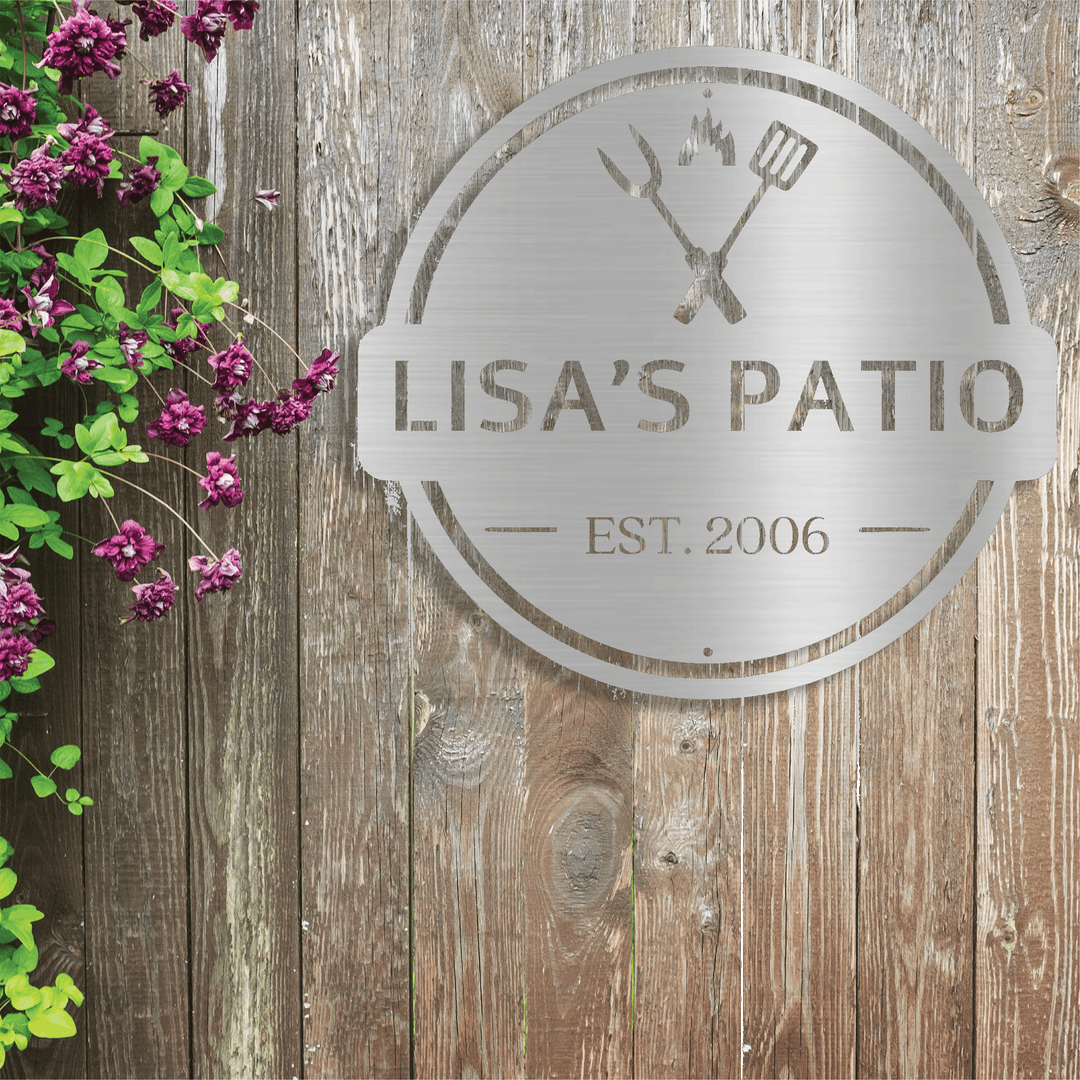 Personalized Backyard BBQ Sign - Metal Wall Art - MetalPlex