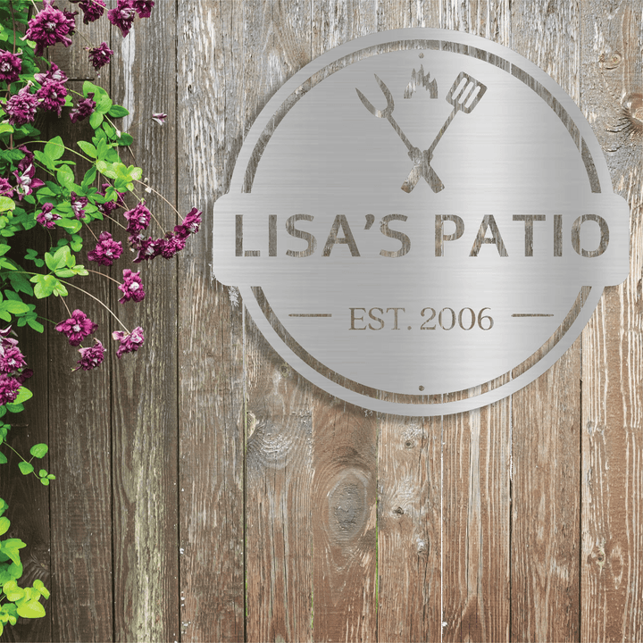 Personalized Backyard BBQ Sign - Metal Wall Art - MetalPlex