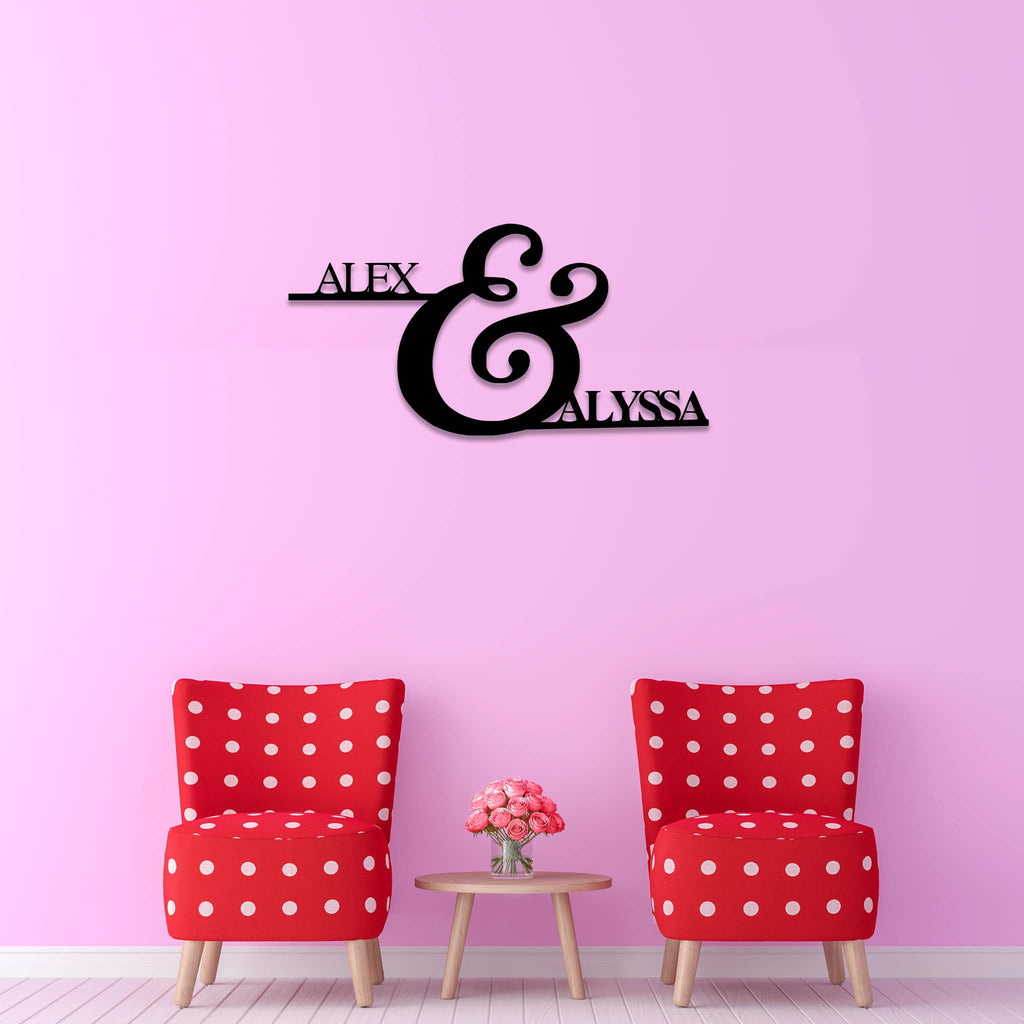 Personalized Couple Names - Metal Wall Art - MetalPlex