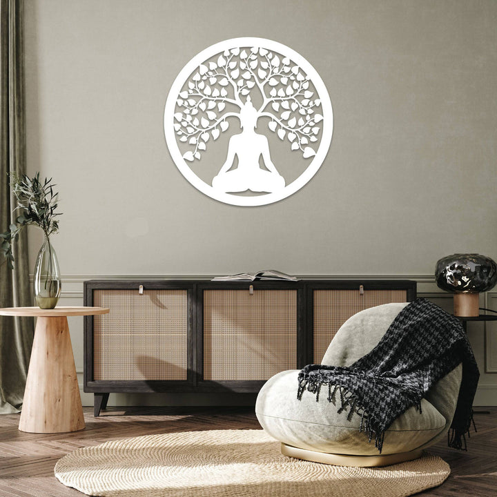 Tree of Life Buddha - Metal Wall Art - MetalPlex
