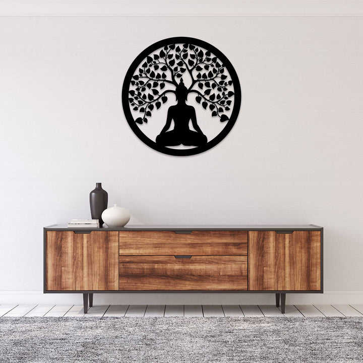 Tree of Life Buddha - Metal Wall Art - MetalPlex